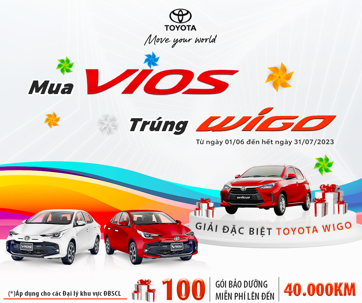 Mua Toyota Vios 2023 Trúng Toyota Wigo 2023